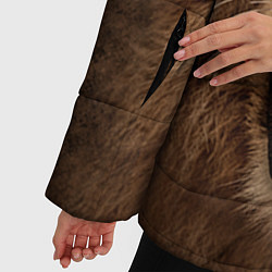 Куртка зимняя женская Взгляд льва, цвет: 3D-черный — фото 2