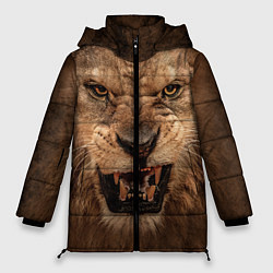 Куртка зимняя женская Взгляд льва, цвет: 3D-светло-серый