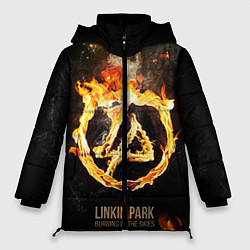 Куртка зимняя женская Linkin Park: Burning the skies, цвет: 3D-черный