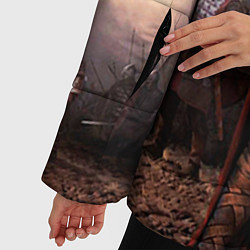 Куртка зимняя женская Князь Святослав Игоревич, цвет: 3D-черный — фото 2