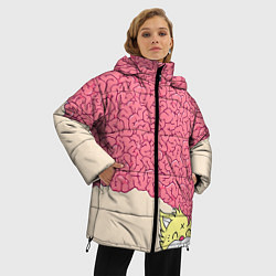 Куртка зимняя женская Drop Dead: Pink Brains, цвет: 3D-черный — фото 2