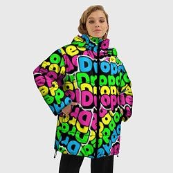 Куртка зимняя женская Drop Dead: Acid Pattern, цвет: 3D-светло-серый — фото 2