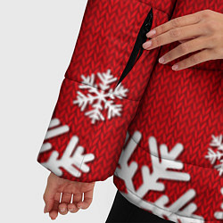 Куртка зимняя женская Снежинки, цвет: 3D-светло-серый — фото 2