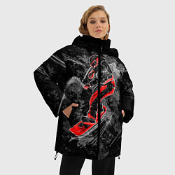 Куртка зимняя женская Сноубордист, цвет: 3D-светло-серый — фото 2