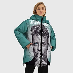 Куртка зимняя женская Дэвид Боуи: тишина, цвет: 3D-красный — фото 2