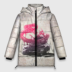 Куртка зимняя женская Three Days Grace: Acid snake, цвет: 3D-светло-серый