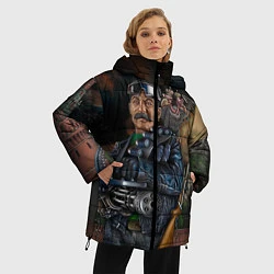 Куртка зимняя женская Сталин военный, цвет: 3D-светло-серый — фото 2