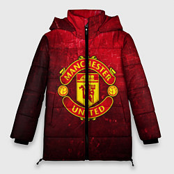 Куртка зимняя женская Манчестер Юнайтед, цвет: 3D-черный