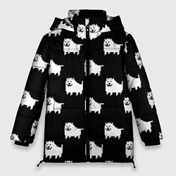 Куртка зимняя женская Undertale Annoying dog, цвет: 3D-черный