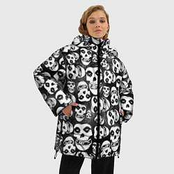 Куртка зимняя женская Misfits Pattern, цвет: 3D-черный — фото 2