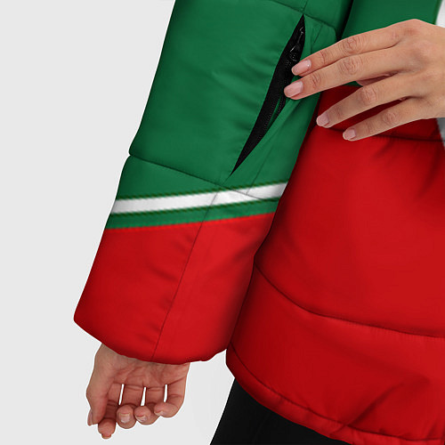 Женская зимняя куртка Мы паровозы / 3D-Красный – фото 5