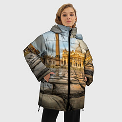 Куртка зимняя женская Площадь святого Петра, цвет: 3D-светло-серый — фото 2