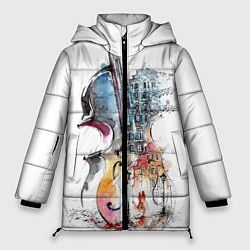 Куртка зимняя женская Скрипка, цвет: 3D-черный