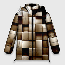 Куртка зимняя женская Кубики, цвет: 3D-черный