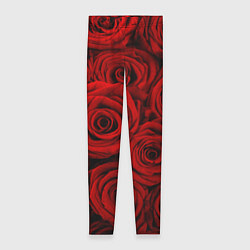 Леггинсы женские Красные розы, цвет: 3D-принт