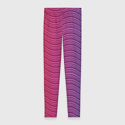 Леггинсы женские Цветные волны, цвет: 3D-принт