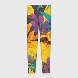 Леггинсы женские Солнечные тропики, цвет: 3D-принт