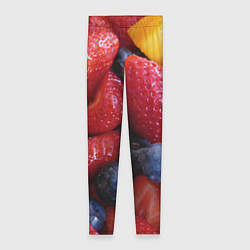 Леггинсы женские Фругтово-ягодное изобилие, цвет: 3D-принт