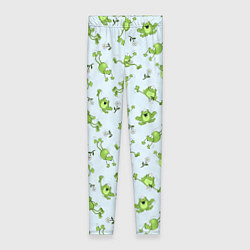 Леггинсы женские Веселые лягушки, цвет: 3D-принт