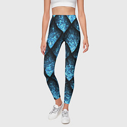 Леггинсы женские Чешуя ледяного дракона, цвет: 3D-принт — фото 2