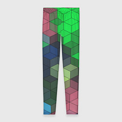 Леггинсы женские Разноцветный геометрический уз, цвет: 3D-принт