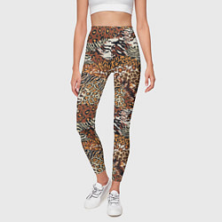 Леггинсы женские Шкуры Диких Животных, цвет: 3D-принт — фото 2