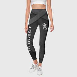 Леггинсы женские Peugeot black, цвет: 3D-принт — фото 2