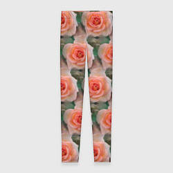 Леггинсы женские Нежные розы паттерн, цвет: 3D-принт