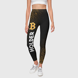 Леггинсы женские ДЕРЖАТЕЛЬ - БИТКОЙН Шум Вертикально, цвет: 3D-принт — фото 2