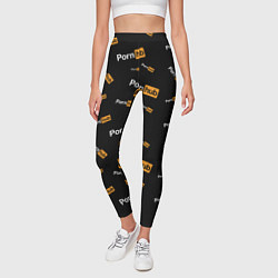 Леггинсы женские PORN HUB НАДПИСИ ПАТТЕРН, цвет: 3D-принт — фото 2