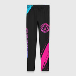 Леггинсы женские Manchester United Neon Gradient, цвет: 3D-принт