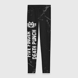 Женские легинсы Five Finger Death Punch Glitch на темном фоне