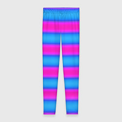 Женские легинсы Striped pattern яркий неоновый полосатый узор
