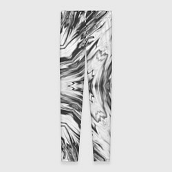 Леггинсы женские Черно-белый абстрактный узор Трио, цвет: 3D-принт