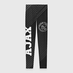 Леггинсы женские Ajax sport на темном фоне: надпись, символ, цвет: 3D-принт