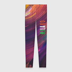 Леггинсы женские Разноцветная экспрессивная композиция - Milano, цвет: 3D-принт