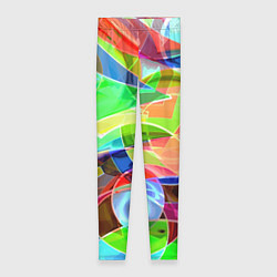 Леггинсы женские Цветная геометрическая композиция - лето, цвет: 3D-принт