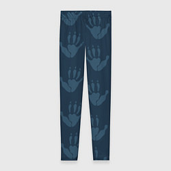 Женские легинсы Лапки опоссума синие