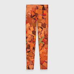 Леггинсы женские Оранжевые кубы в абстракции, цвет: 3D-принт