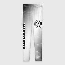 Леггинсы женские Borussia sport на светлом фоне: надпись, символ, цвет: 3D-принт