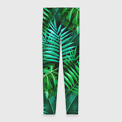 Леггинсы женские Тропические растения - текстура, цвет: 3D-принт