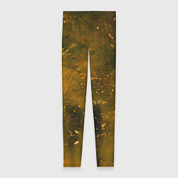 Леггинсы женские Чёрный туман и золотые краски, цвет: 3D-принт
