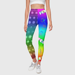 Леггинсы женские Pop it радуга, цвет: 3D-принт — фото 2