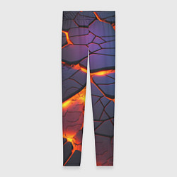 Леггинсы женские Неоновая лава - течение, цвет: 3D-принт