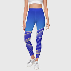 Леггинсы женские Волновая растровая композиция, цвет: 3D-принт — фото 2