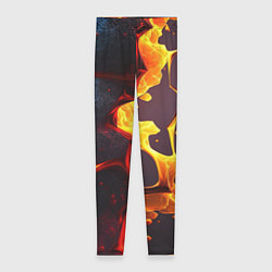 Леггинсы женские ВЫтекающая лава из плит, цвет: 3D-принт