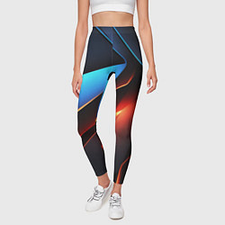 Леггинсы женские Красно-синие элементы, цвет: 3D-принт — фото 2