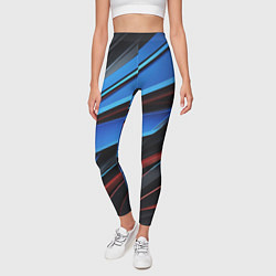 Леггинсы женские Объемные элементы абстракция, цвет: 3D-принт — фото 2