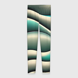 Леггинсы женские Зеленая плавная волна, цвет: 3D-принт