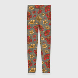 Леггинсы женские Японские цветы-пионы, цвет: 3D-принт
